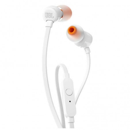 Auriculares Intrauditivos JBL T110/ con Micrófono/ Jack 3.5/ Blancos