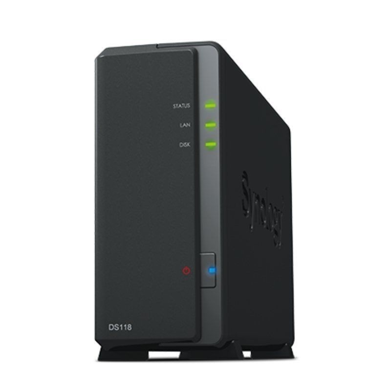 NAS Synology Diskstation DS118/ 1 Bahía 3.5- 2.5/ 1GB DDR4/ Formato Torre