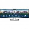 Monitor Profesional Ultrapanorámico Curvo Philips 499P9H 48.8/ Dual QHD/ Webcam/ Multimedia/ Negro