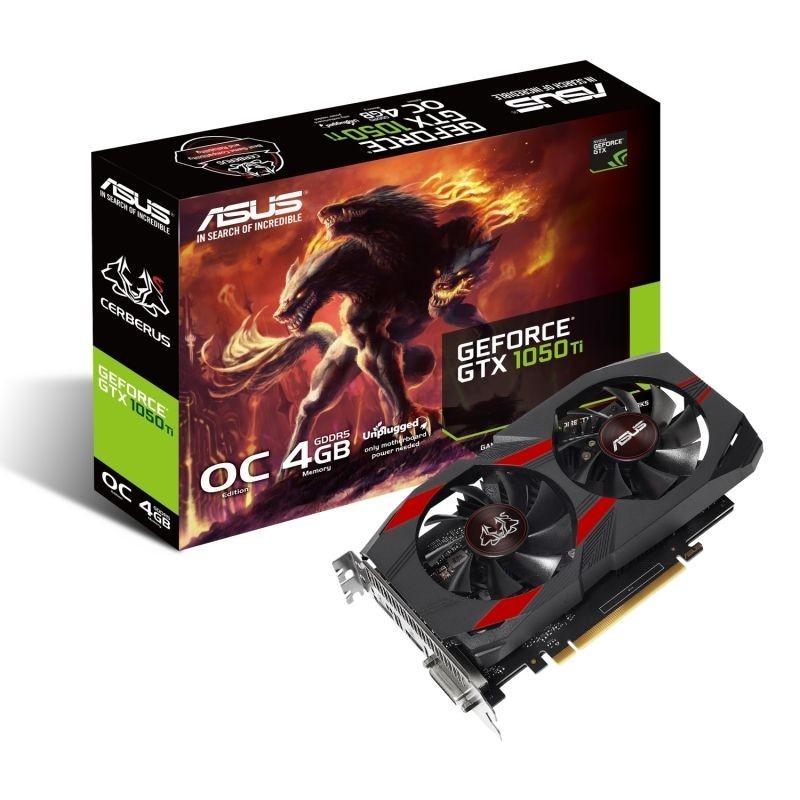 Tarjeta Gráfica Asus GeForce Cerberus GTX 1050 Ti/ 4GB GDDR5