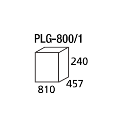 Plancha a Gas con Fuego, PLG-800/1