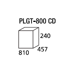 Plancha a Gas de Cromo Duro de 10 mm, PLGT-800 CD