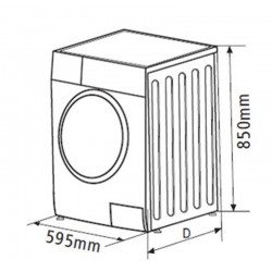 Lavadora 5Kg Midea MFE06W50/W-ES